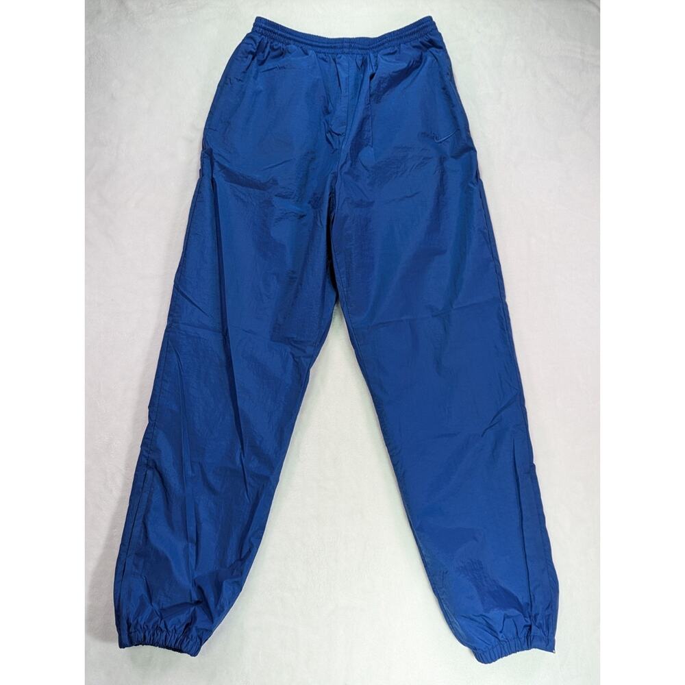 VTG 90s Nike Royal Blue Nylon Track Pants Women’s M Zipper Ankle